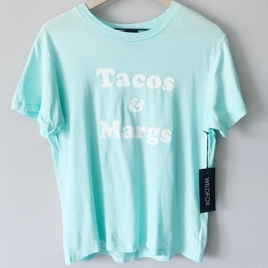 Wildfox‎ Happy Hour KeKe Tee Tacos & Margs Blue